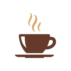 simple coffee cup vector For the hot drink menu in the cafe