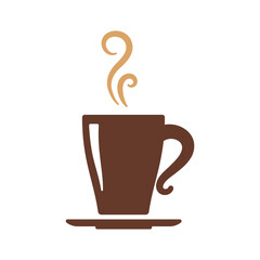 Obraz premium simple coffee cup vector For the hot drink menu in the cafe