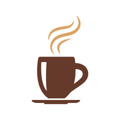 simple coffee cup vector For the hot drink menu in the cafe