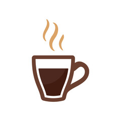 simple coffee cup vector For the hot drink menu in the cafe