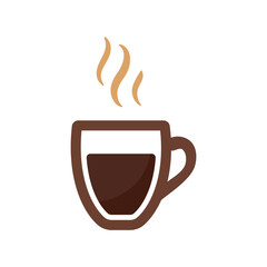 simple coffee cup vector For the hot drink menu in the cafe