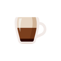 Hot coffee mug vector. Popular drink menu in the cafe For drinking to wake up in the morning