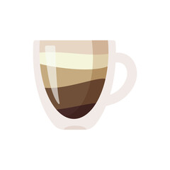 Hot coffee mug vector. Popular drink menu in the cafe For drinking to wake up in the morning