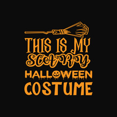 Happy Halloween lettering typography. Halloween typography t shirt design.