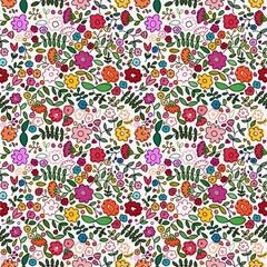 Cute seamless pattern in small flower.Small colorful flowers.
