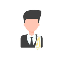 cartoon judge vector concept of fair judgment