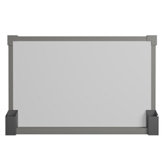 Obraz premium 3D rendering model blank whiteboard , 3D copy space concept