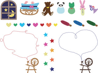 赤ちゃん向けのかわいいイラストセット