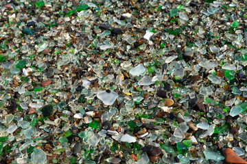 Natural background of sea glass.