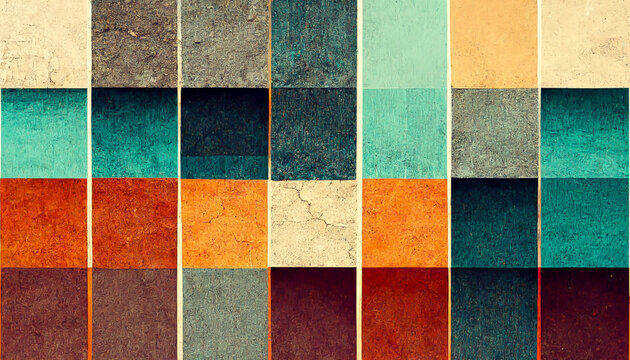 Meander pattern abstract graphic design. 3D illustration colorful background © Fokasu Art