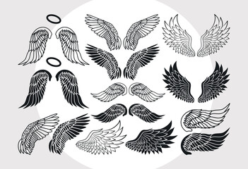 
Wings SVG Bundle, Angel Wings Svg, Fairy Wings Svg, Angel Svg, Fairy Svg, Wings Silhouette, Wings Outline,