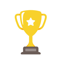 golden trophy For the winners of the sport achievement award concept