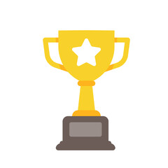 golden trophy For the winners of the sport achievement award concept