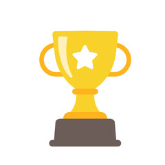 golden trophy For the winners of the sport achievement award concept