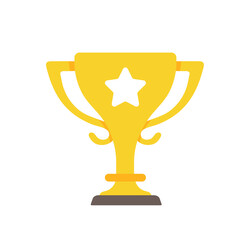 golden trophy For the winners of the sport achievement award concept