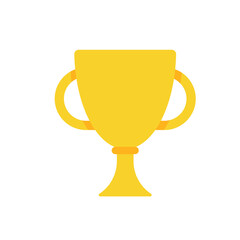 golden trophy For the winners of the sport achievement award concept