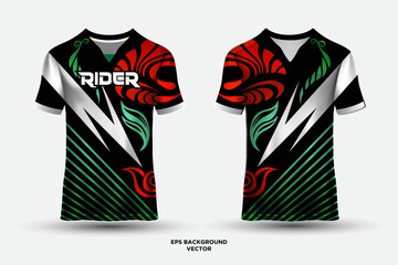 Modern Jersey Design Template Soccer Club Uniform Tshirt Front And Back
