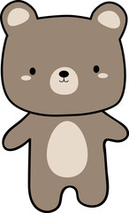 cute bear cartoon element