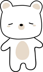 cute bear cartoon element