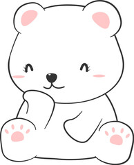 cute bear cartoon element