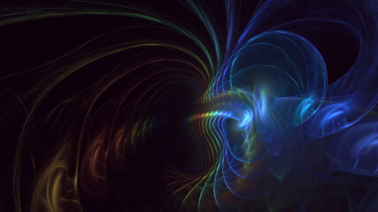 3D rendering abstract circle light background