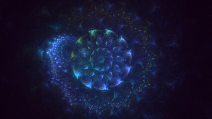 3D rendering abstract round light background