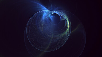 3D rendering abstract circle light background