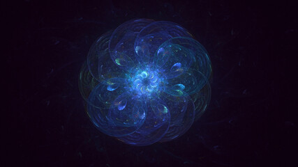 3D rendering abstract circle light background