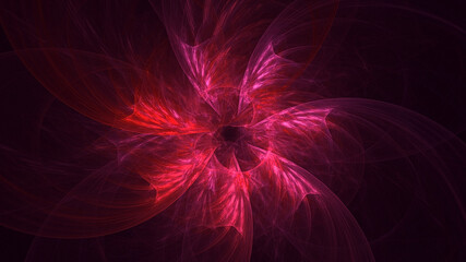 3D rendering abstract colorful fractal light background