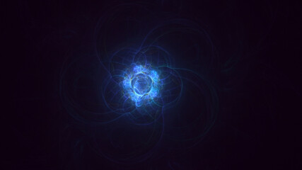 3D rendering abstract circle light background