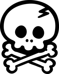 シンプルな髑髏のマーク
