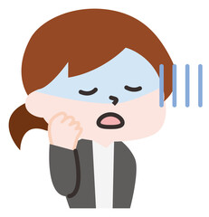 青ざめる会社員のイラスト