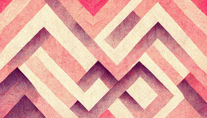 Pink Kawaii Pattern Style 3d illustration, Abstract Background