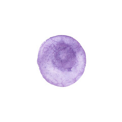 Abstract bright violet color watercolor stain isolated. Watercolor hand drawn texture for backgrounds, cards, banner