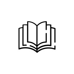 Book, Read, Library, Study Dotted Line Icon Vector Illustration Logo Template. Suitable For Many Purposes.