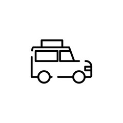 Cab, Taxi, Travel, Transportation Dotted Line Icon Vector Illustration Logo Template. Suitable For Many Purposes.