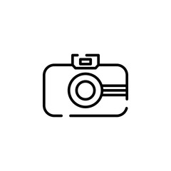 Camera, Photography, Digital, Photo Dotted Line Icon Vector Illustration Logo Template. Suitable For Many Purposes.