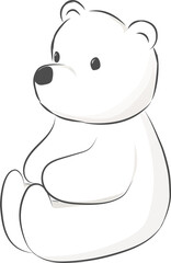 Obraz na płótnie Canvas cute bear cartoon element