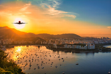 リオデジャネイロの美しいサンセット風景