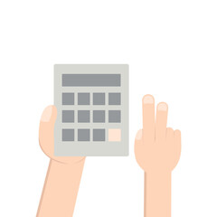 Hand Holding Calculator