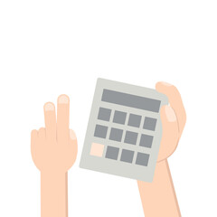 Hand Holding Calculator