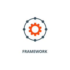 Framework icon with simple element illustration concept symbol design used for web and mobile
