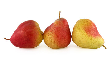 Ripe pears isolated on white background