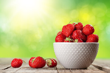 Fresh ripe garden strawberry