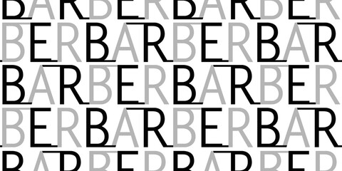 seamless barber font colorful design illustration