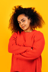 Young Afro Woman in Studio