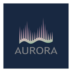 aurora logo design icon illustration vector template