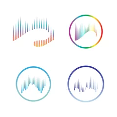 Fotobehang aurora logo design icon illustration vector template © Tomi43