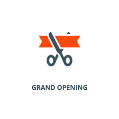 Grand opening icon with simple element illustration concept symbol design used for web and mobile
