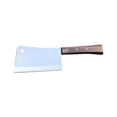Cleaver knife kitchenware on white background vector illustration